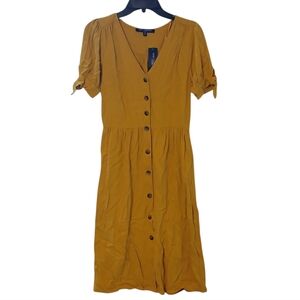 One Clothing Mustard Button-Down Dress Size Small NWT